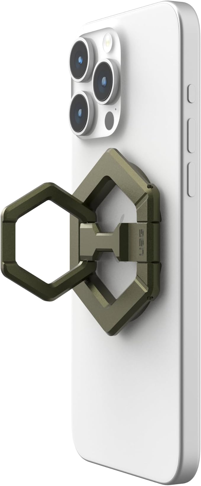 URBAN ARMOR GEAR UAG Magnetic Phone Ring Stand Compatible with MagSafe Magnet, Removable Metal Finger Ring Grip & 360 Rotation Adjustable Kickstand for iPhone 17, Galaxy S25, Olive Drab
