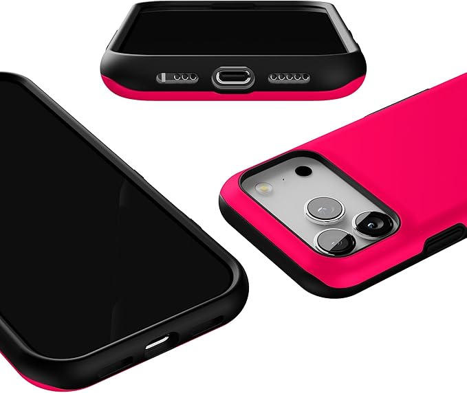 Casely iPhone 17 Pro Case | Think Pink | Solid Neon Pink | Bold Protective Design | Compatible with MagSafe