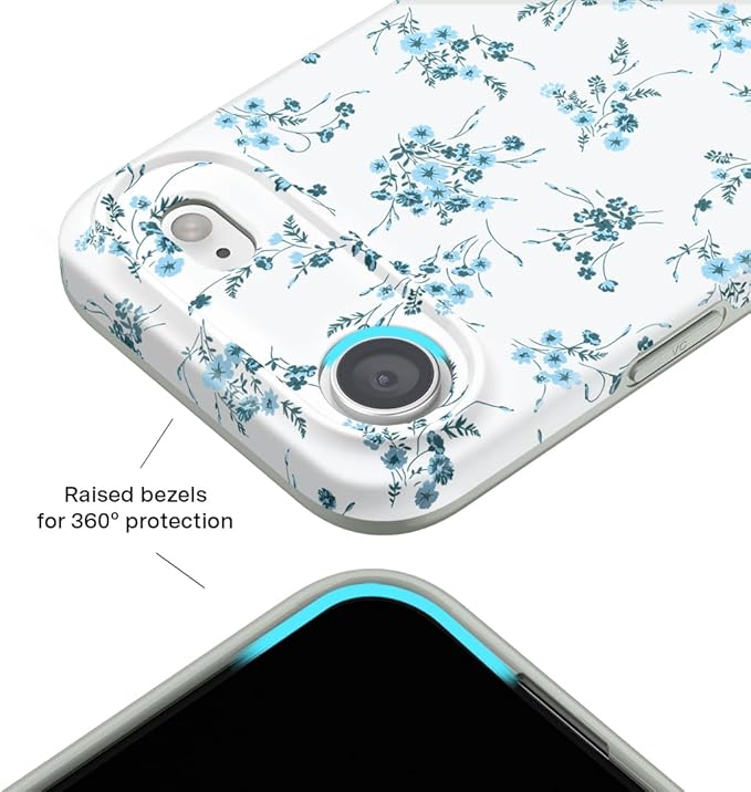 VELVET CAVIAR Case for iPhone 17 Air | Compatible with MagSafe | 10ft Drop Tested | Protective Designer Cases | French Blue Floral