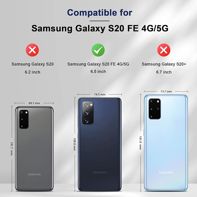 Jasonyu Flip Wallet Case for Samsung Galaxy S20 FE 5G,Leather Magnetic Folio Cover with Card Holder,Kickstand - TPU Shockproof Durable Protective Phone Case,Blue