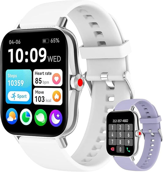 Smart Watches for Women(Answer/Make Call) 1.69" HD 100+/DIY Deal Fitness Tracker with Sleep Health Monitor Heart Rate/Blood Pressure/Blood Oxygen Pedomete Smartwatch for iPhone & Android