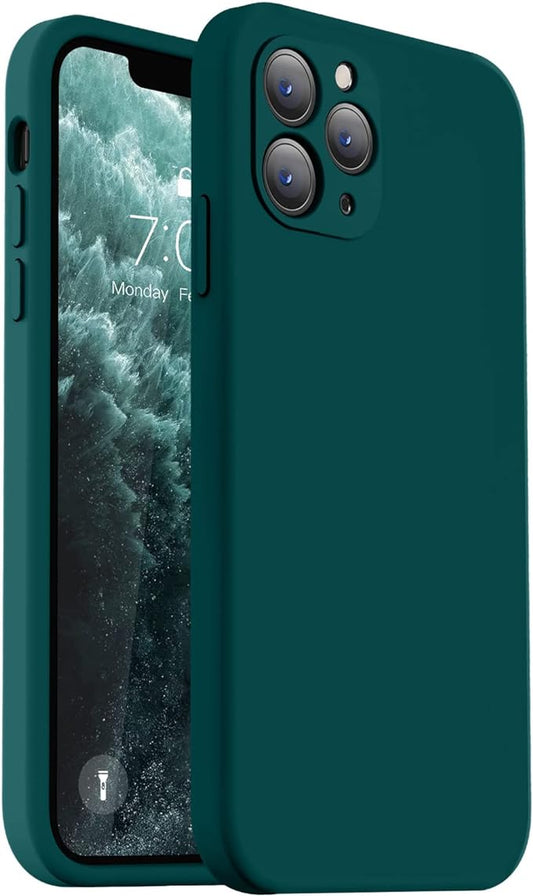 Vooii Compatible with iPhone 11 Pro Max Case, Upgraded Liquid Silicone with [Flat Edges] [Camera Protection] [Soft Anti-Scratch Microfiber Lining] Phone Case for iPhone 11 Pro Max - Teal