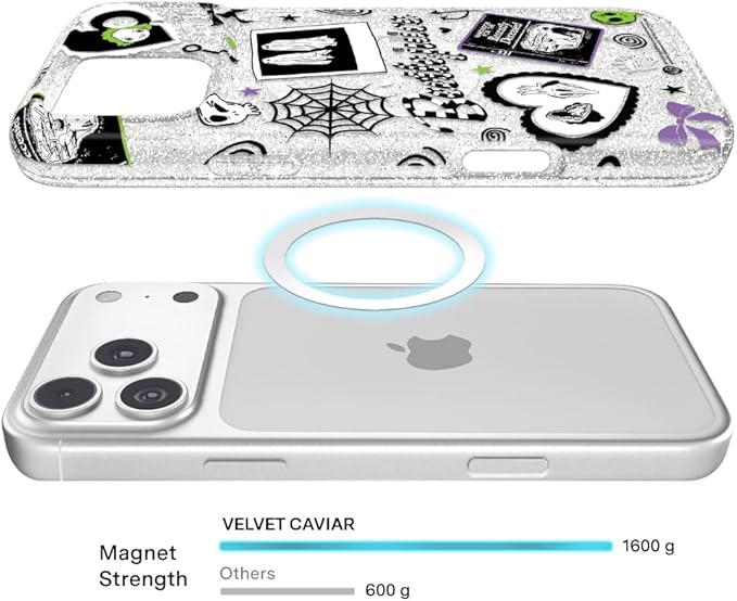 VELVET CAVIAR Case for iPhone 17 Pro Max | Compatible with MagSafe | 10ft Drop Tested | Protective Designer Cases | Beetlejuice Ghost with The Most