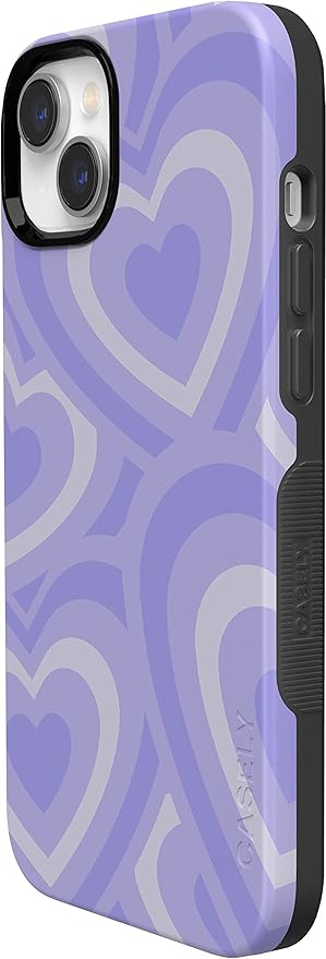 Casely iPhone 14 Case | Love Song | Lavender Heart | Compatible with MagSafe | Bold Protective Design