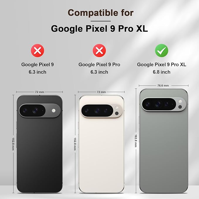 Jasonyu Flip Wallet Case for Google Pixel 9 Pro XL,Leather Magnetic Folio Cover with Card Holder,Kickstand - TPU Shockproof Durable Protective Phone Case,Brown