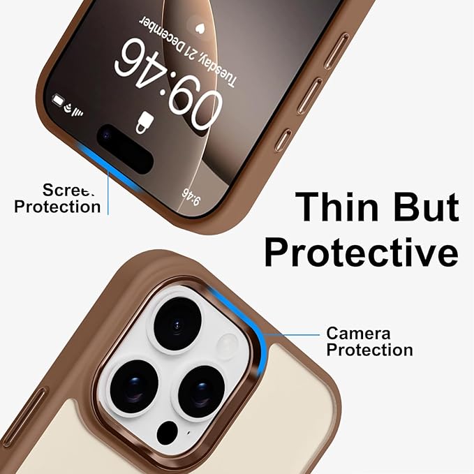 ZIYE Desert Titanium Gold Case for iPhone 16 Pro Max Case with Stand [Compatible with MagSafe] Slim Military Grade Heavy Duty Protection Magnetic Cover with 360 Rotatable Ring Kickstand for Women Men