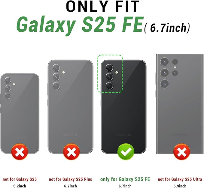 SUANPOT Compatible with Samsung Galaxy S25 FE 5G Wallet case with RFID Blocking Credit Card Holder,Flip Book PU Leather Protective Cover Men Women for Samsung S25 FE case Sky Blue