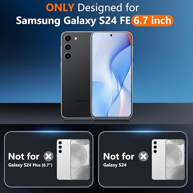 for Galaxy S24 FE 5g Case,Shockproof Dropproof Dustproof 3-Layer Full Body Protection Rugged Heavy Duty High Cover Case for Galaxy S24 FE 6.7 inch,Purple/Pink