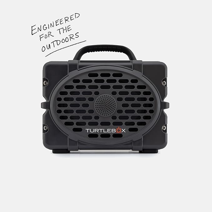 Turtlebox Original Gen 3: Portable Outdoor Bluetooth Speaker – Ultra-Loud (120dB), Waterproof (IP67), Rugged, Impact-Resistant, 3-Day Battery | Party Mode: Unlimited Pairing Stereo, Gray/Royal Blue