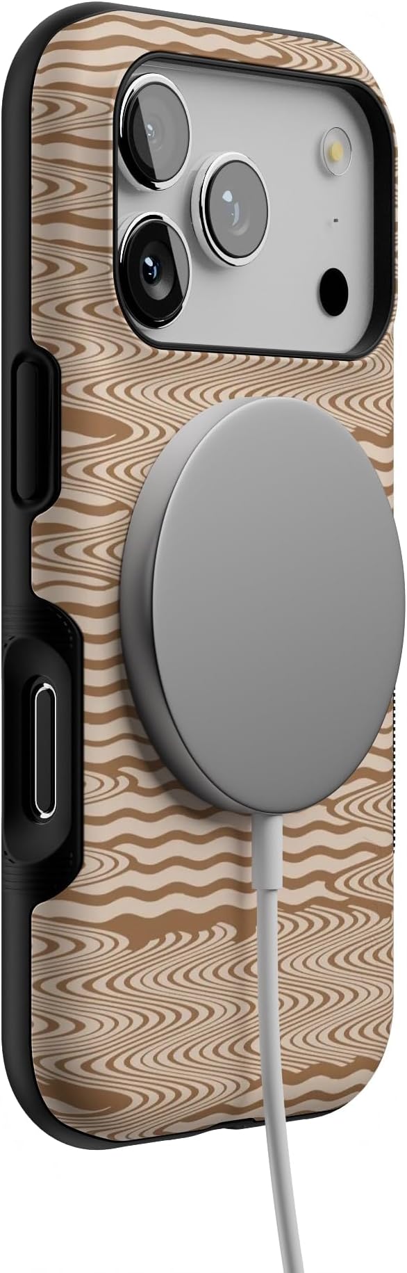 Casely iPhone 17 Pro Case | Mocha Ripple | Brown Waves | Bold Protective Design | Compatible with MagSafe