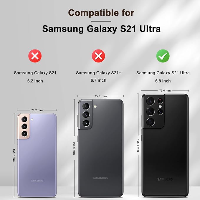 Jasonyu Flip Wallet Case for Samsung Galaxy S21 Ultra 5G,Leather Magnetic Folio Cover with Card Holder,Kickstand - TPU Shockproof Durable Protective Phone Case,Brown