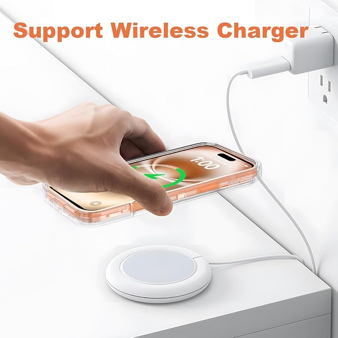 Designed for iPhone 17 Air Case,[Compatible with Magsafe] [Non-Yellowing] [Without Screen Protector] Shockproof/Dust/Drop Proof 3-Layer Full Body Protection Rugged Heavy Duty Cover, Clear