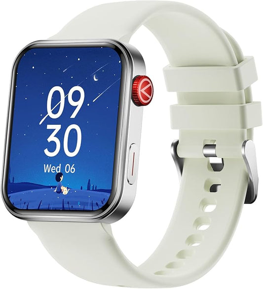 Smart Watches for Men Women (Answer/Make Calls), 1.91'' TFT HD Screen, 100+ Sports Modes Fitness Tracker, Heart Rate/Blood Oxygen/Sleep Monitor, IP67 Waterproof for Android/iOS, Silver