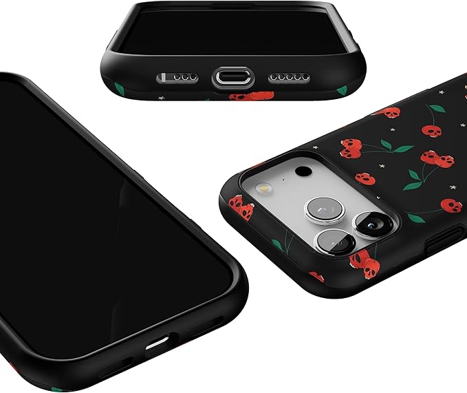 Casely iPhone 17 Pro Case | Sweet Revenge | Cherry Skulls | Bold Protective Design | Compatible with MagSafe