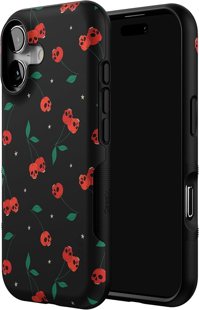 Casely iPhone 17 Case | Sweet Revenge | Cherry Skulls | Bold Protective Design | Compatible with MagSafe
