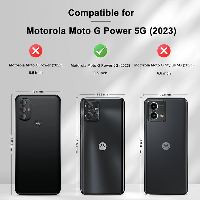 Jasonyu Flip Wallet Case for Moto G Power (2023),Leather Magnetic Folio Cover with Card Holder,Kickstand - TPU Shockproof Durable Protective Phone Case,Black