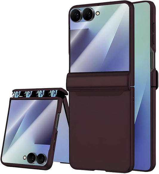 STORMTAL for Samsung Galaxy Z Flip 7 Case, Hinge Protection, Built-in Screen Protector, Wireless Charging, Shockproof, Slim Rugged Phone Protective Case for Galaxy Z Flip 7 Wine