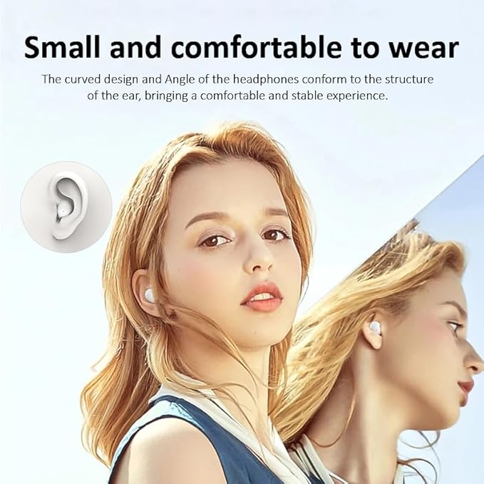 Invisible Mini Earbuds for Work and Sleep, Best for Small Ear Canals, Bluetooth 5.3, 24 Hours Battery Life
