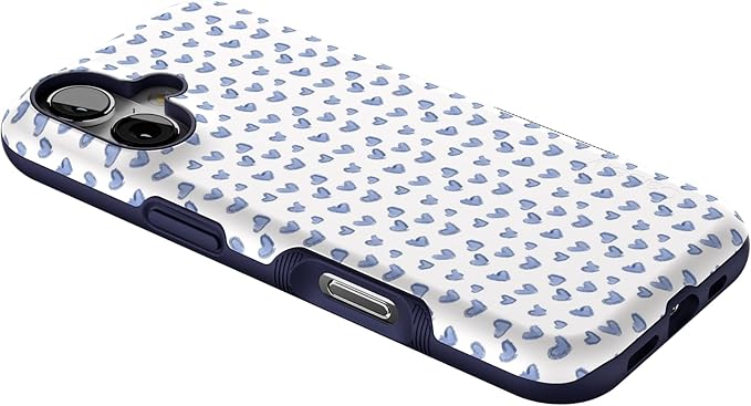 Casely iPhone 17 Case | Lovebug | Blue Hearts | Bold Protective Design | Compatible with MagSafe