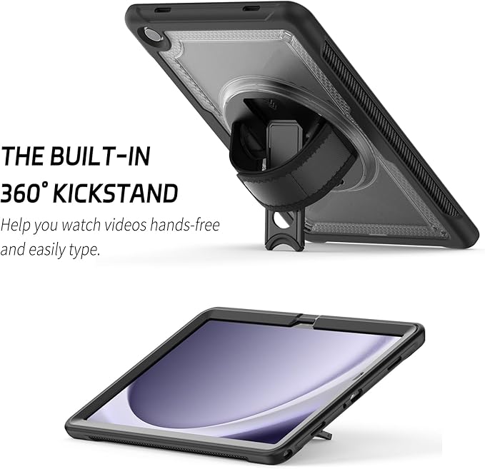 ZenRich Case for Samsung Galaxy Tab A9 Plus / A9+ 5G 11" 2023 (SM-X210/X216/X218),Heavy Duty Shockproof Protective Case with 360 Rotating Kickstand Hand & Shoulder Belt for Galaxy Tab A9 Plus 11 inch