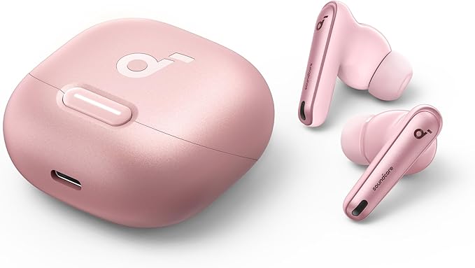 Soundcore by Anker Liberty 4 NC Wireless Earbuds, 98.5% Noise Reduction, Adaptive Noise Cancelling to Ears and Environment, Hi-Res Sound, 50H Battery, Wireless Charging, Bluetooth 5.3