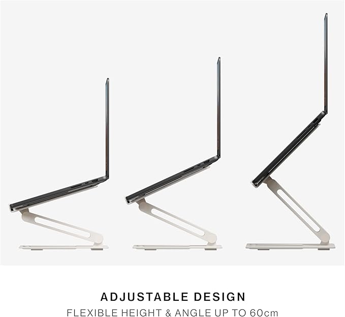 Native Union Desk Laptop Stand – Height Adjustable Ergonomic Computer Stand – Compatible with MacBook Air/Pro, iPad, Dell, HP, Lenovo, Microsoft Surface & Laptops & Tablets Up to 5kg (Slate Green)