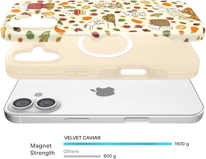 VELVET CAVIAR Case for iPhone 17 | Compatible with MagSafe | 10ft Drop Tested | Protective Fall Season Cases | Snoopy Autumn Leaves