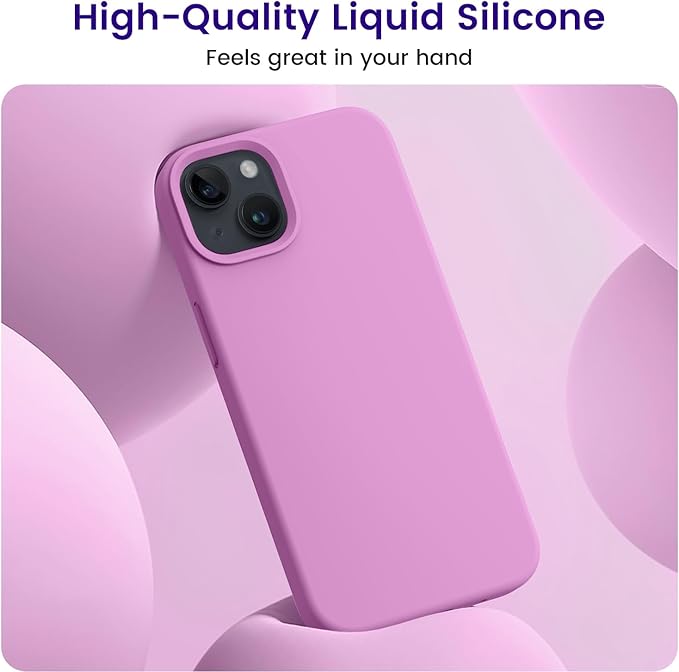 OTOFLY Designed for iPhone 14 Case, Silicone Shockproof Slim Thin Phone Case for iPhone 14 6.1 inch (Lilac Purple)