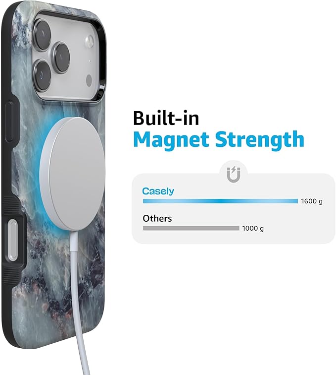 Casely iPhone 17 Pro Case | Deep Sea | Blue Marble | Compatible with MagSafe | Bold Protective Design