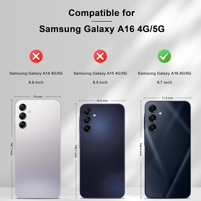 Jasonyu Flip Wallet Case for Samsung Galaxy A16,Leather Magnetic Folio Cover with Card Holder,Kickstand - TPU Shockproof Durable Protective Phone Case,Black