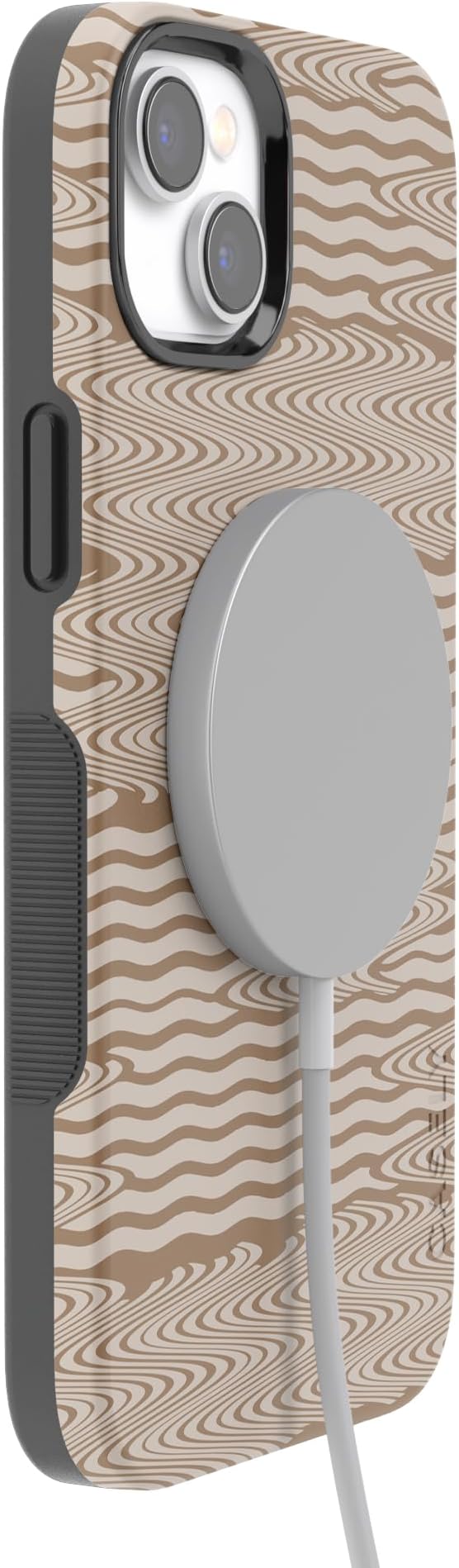 Casely iPhone 14 Case | Mocha Ripple | Brown Waves | Compatible with MagSafe | Bold Protective Design
