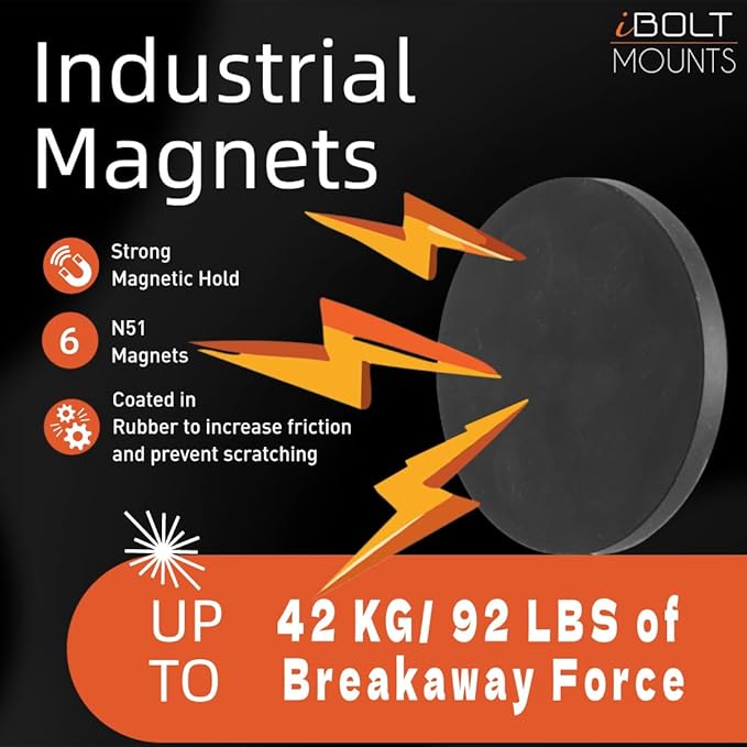 iBOLT TabDock MagDock- Heavy Duty Magnetic Mount for All 7-11 inch Tablets- Great for fridges, Restaurants, Automotive, Workout Equipment, or Any Magnetic Metal Surface