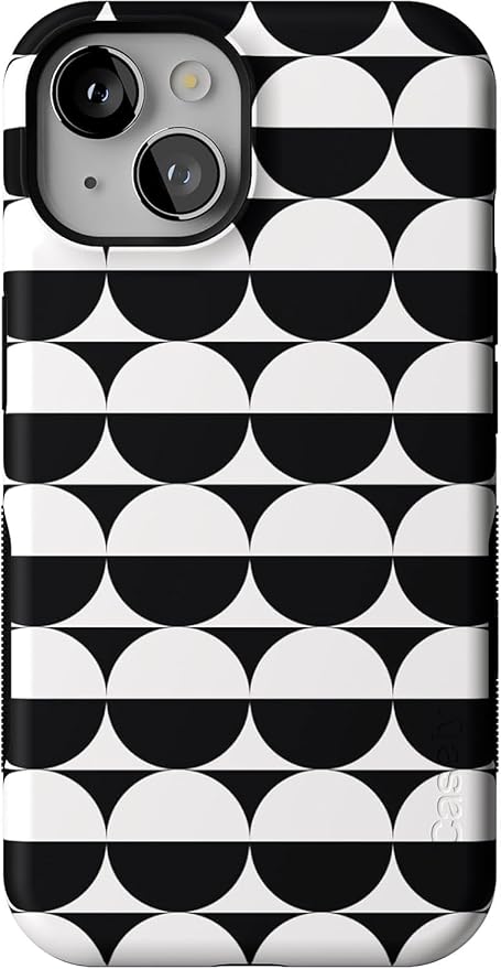 Casely iPhone 14 Case | Half Moon | High Contrast Design | Compatible with MagSafe | Bold Protective Design
