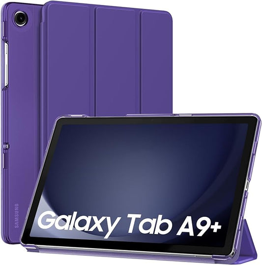 MoKo Case for Galaxy Tab A9+/A9 Plus 11 inch 2023, Slim Stand Protective Smart Cover with Hard PC Translucent Back Shell for Tab A9 Plus Tablet (SM-X210/X216/X218), Auto Wake/Sleep, Purple Violet