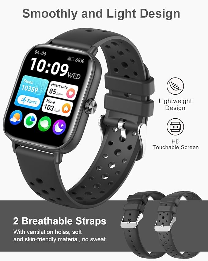 Smart Watches for Men Women Fitness: Fitness Tracker Watch with Bluetooth Call 24/7 Heart Rate SpO2 Sleep Monitor IP68 Waterproof 120+ Sport Mode Activity Trackers Compatible iPhone Android Phones
