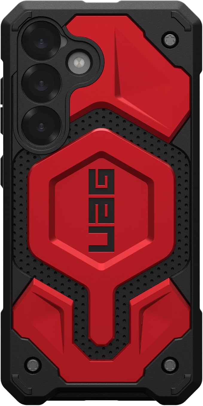 URBAN ARMOR GEAR UAG for Samsung Galaxy S25 Case 6.2" Monarch Pro - Compatible with Magnetic Charging Premium Rugged Military Drop Tested Protective Cover, Crimson