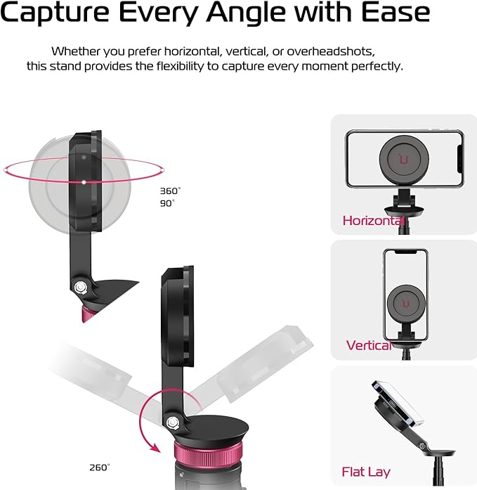 ULANZI 61'' Magnetic Selfie Stick Phone Tripod with Wireless Remote, Extendable Cell Phone Holder Stand, Compatible with MagSafe, Cellphone Tripod for iPhone 17 16 15 14 13 12 and Android Phones