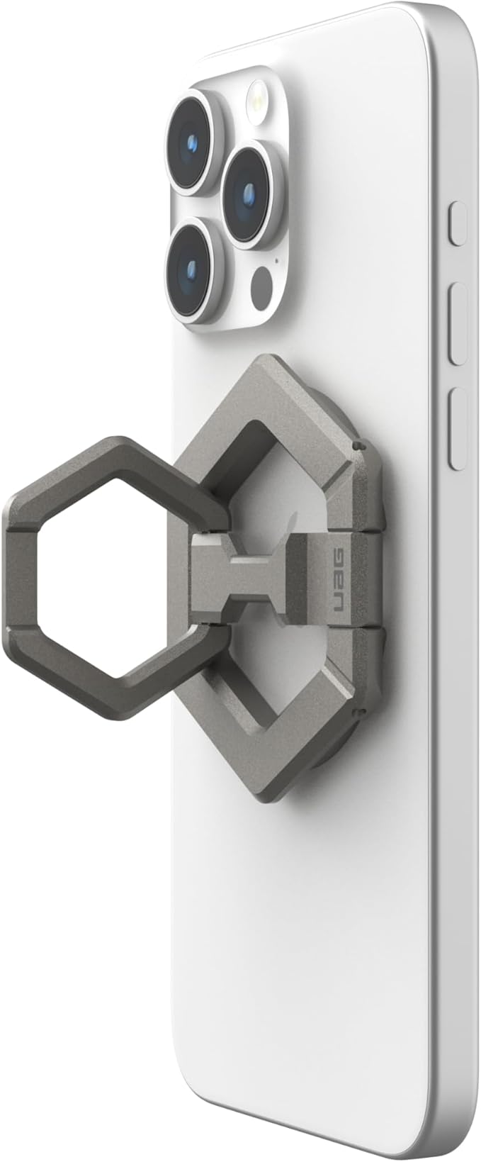URBAN ARMOR GEAR UAG Magnetic Phone Ring Stand Compatible with MagSafe Magnet, Removable Metal Finger Ring Grip & 360 Rotation Adjustable Kickstand for iPhone 17, Galaxy S25, Titanium