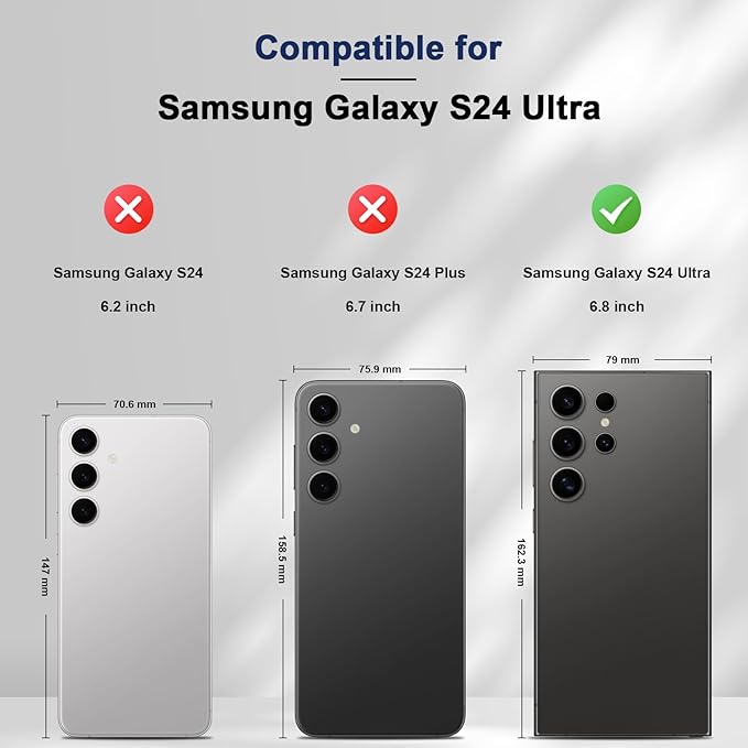 Jasonyu Flip Wallet Case for Samsung S24 Ultra 5G,Leather Magnetic Folio Cover with Card Holder,Kickstand - TPU Shockproof Durable Protective Phone Case,Blue