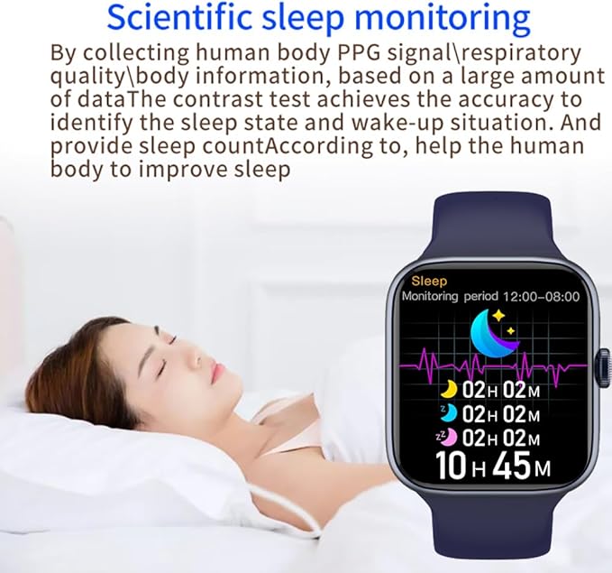 Smart Watch for Men Women Compatible Android iOS iPhone, 2.09" Touch Screen Fitness Tracker Smartwatch with Call/SMS/Sleep Monitor/Pedometer Two Sport Bands (Pink)