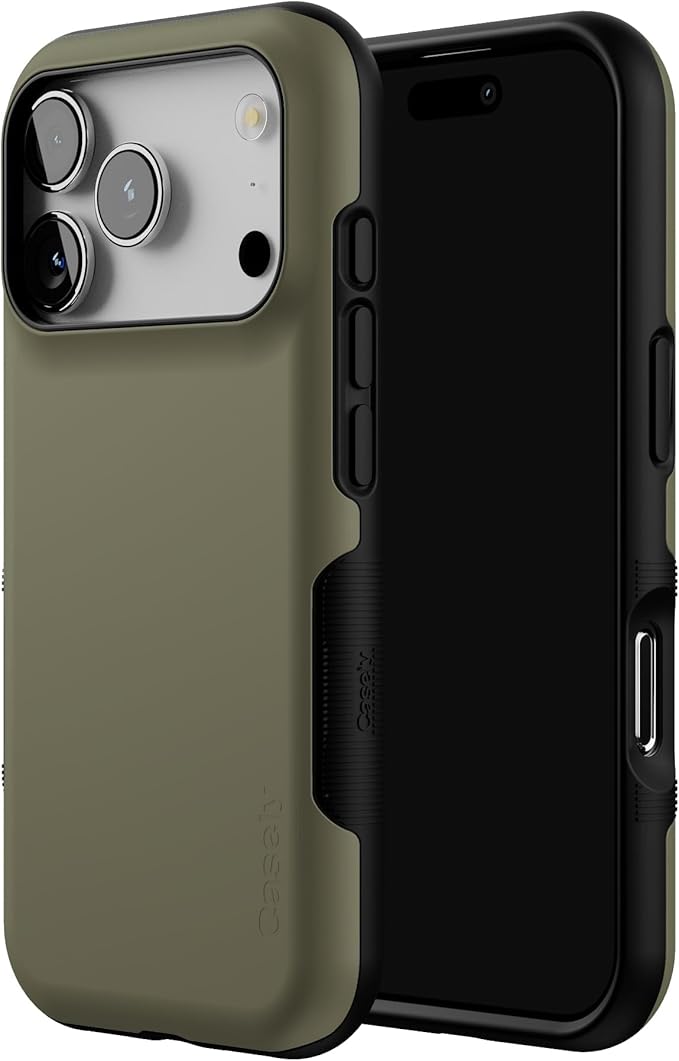 Casely iPhone 17 Pro Case | The Boyfriend Collection | Army Green | Bold Protective Design | Compatible with MagSafe