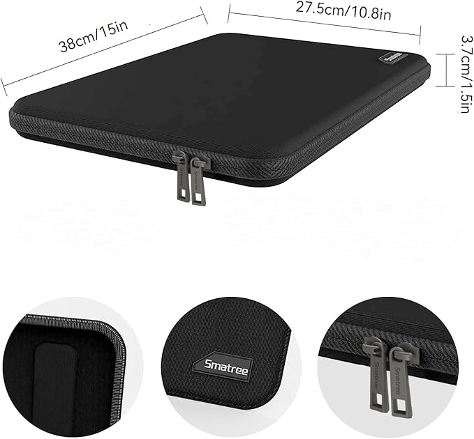 Smatree Hard Shell Laptop Sleeve Case Only for 15 inch Microsoft Surface Laptop5/4/3, for 15 inch Surface Book 3/2 Laptop Notebook Bag, Black