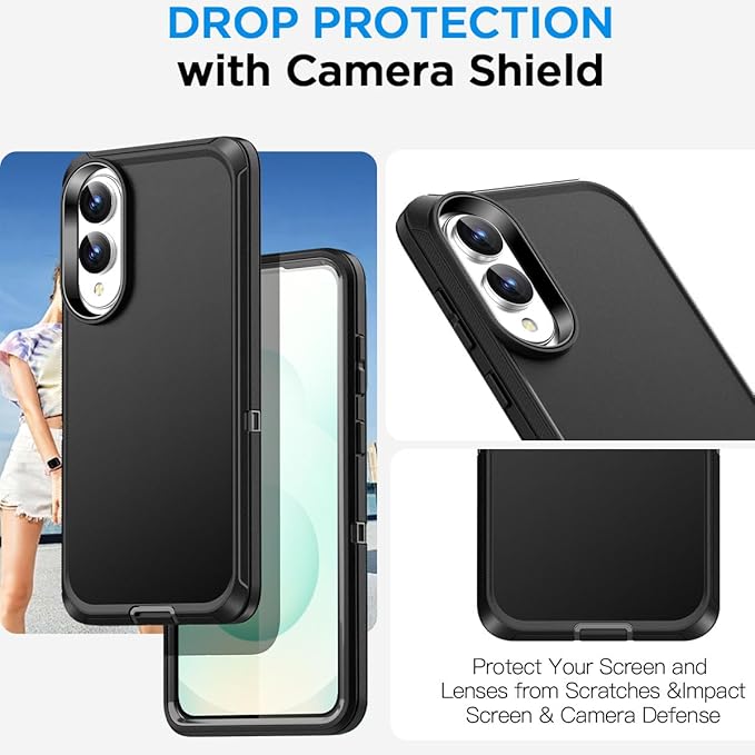 AICase Belt-Clip Holster Case for Samsung Galaxy S25 Edge 6.65",Heavy Duty Drop Protection Full Body Rugged Shockproof/Drop Proof/DustProof Military Grade Tough Durable Cover for S25 Edge 2025