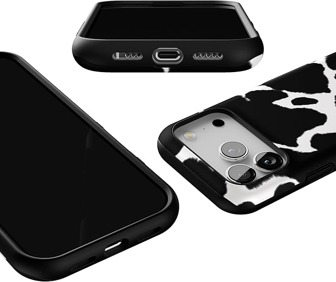 Casely iPhone 17 Pro Case | Current Mood | Cow Print | Bold Protective Design | Compatible with MagSafe