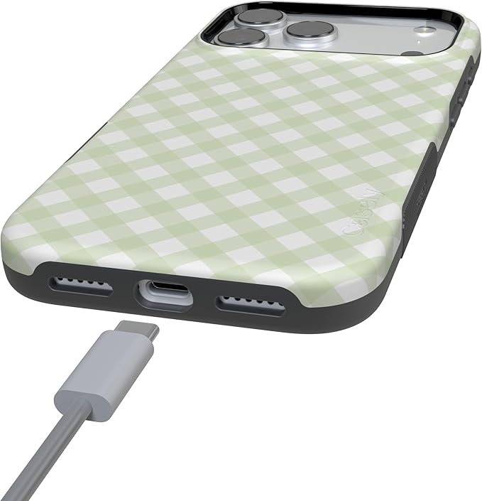 Casely iPhone 17 Pro Case | Mint Lattice | Sunday Best | Compatible with MagSafe | Bold Protective Design