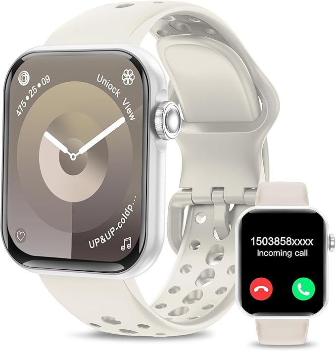 Smart Watches for Men Women 1.83" HD Display Activity Fitness Tracker Smartwatches for Android iOS Phones with Bluetooth Call/Heart Rate/Blood Pressure/Sleep Monitor/100+ Sport/IP67 Waterproof, Gray