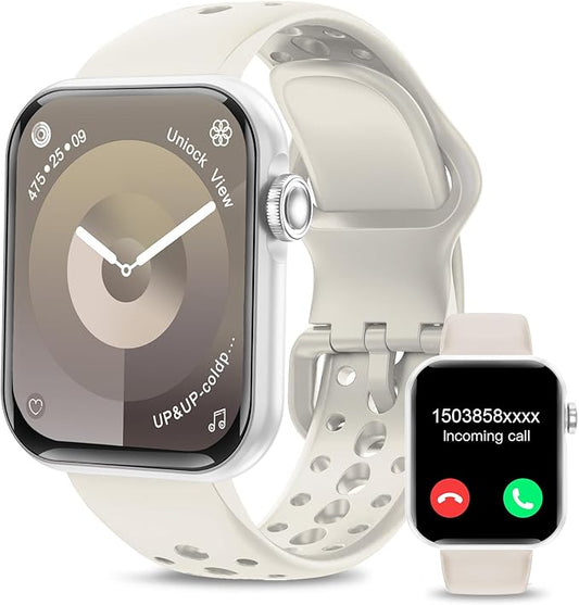 Smart Watches for Men Women 1.83" HD Display Activity Fitness Tracker Smartwatches for Android iOS Phones with Bluetooth Call/Heart Rate/Blood Pressure/Sleep Monitor/100+ Sport/IP67 Waterproof, Gray