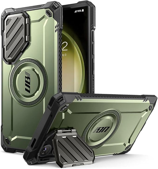 SUPCASE for Samsung Galaxy S24 Ultra Case with Stand [Built-in Camera Cover Kickstand] [S Pen Friendly] [Compatible with MagSafe] Heavy Duty Rugged Magnetic Phone Case for Galaxy S24 Ultra, Guldan