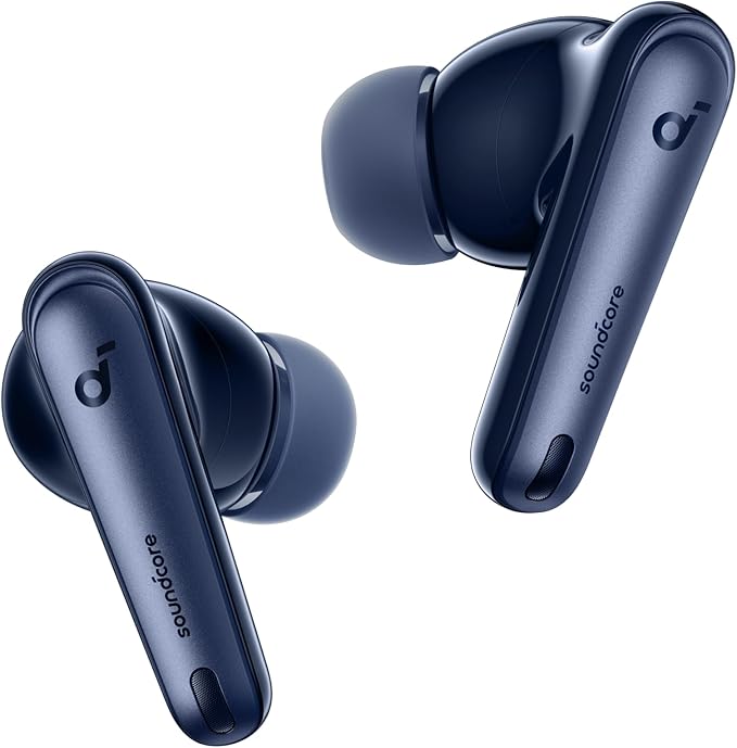 Soundcore by Anker Liberty 4 NC Wireless Earbuds, 98.5% Noise Reduction, Adaptive Noise Cancelling to Ears and Environment, Hi-Res Sound, 50H Battery, Wireless Charging, Bluetooth 5.3