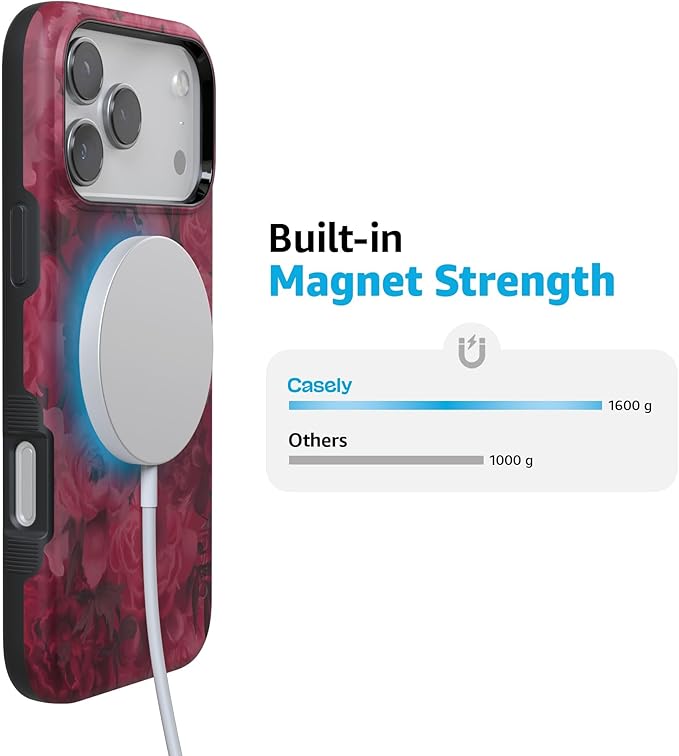 Casely iPhone 17 Pro Case | Romance Novel | Moody Floral | Compatible with MagSafe | Bold Protective Design